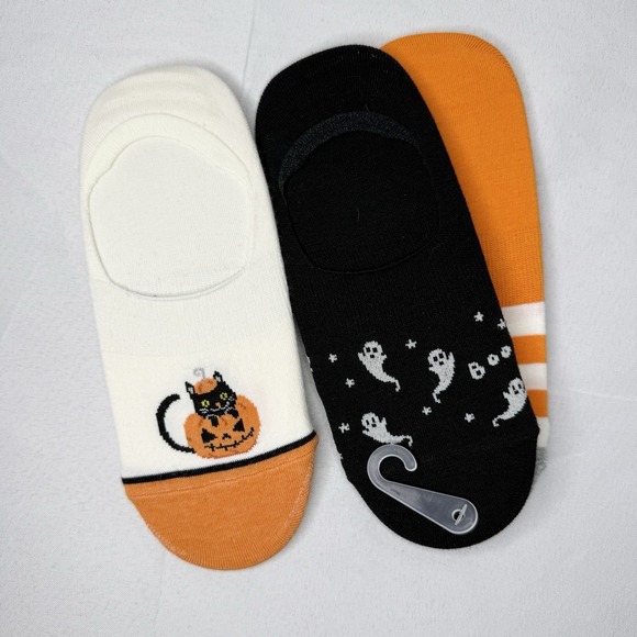 Old Navy Accessories - New Old Navy 3 Pairs Halloween No Show Ankle Socks Cat Pumpkin Ghost Women's